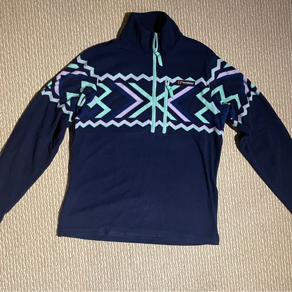 Berghaus Patterned Navy Fleece Sweater - Picture 2 of 9